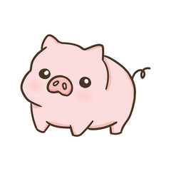 children illustration cute cartoon pig