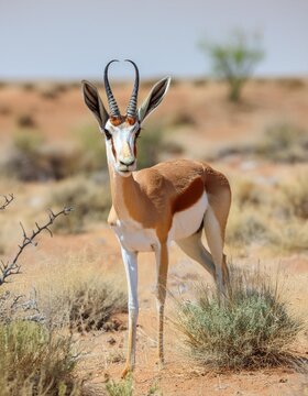 springbok antelope in the wild