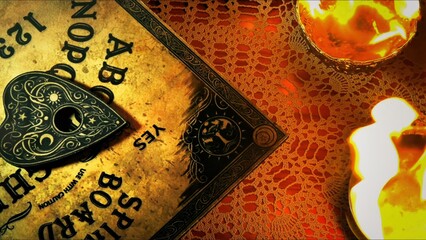 Witchcraft Spiritual Halloween Game Ouija Board