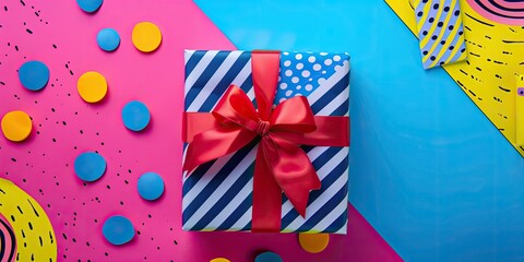 Fototapeta premium Pop Art Gift Box Illustration