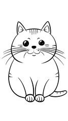 Obraz premium Black and white image to color, of an adorable cat 