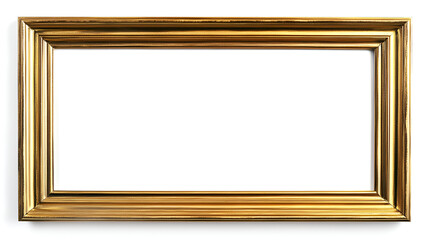 A_simple gold picture frame, picture frame mockup, frame mockup, 