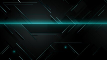 Black and Teal Minimalistic Technology Background