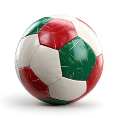 Obraz premium Soccer ball with the colors of the Mpexicp flag