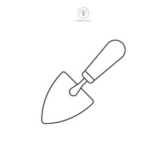 Hand Trowel icon symbol vector illustration isolated on white background