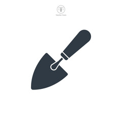 Hand Trowel icon symbol vector illustration isolated on white background