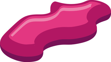 Pink slime is dripping, spreading, and forming a viscous liquid blob