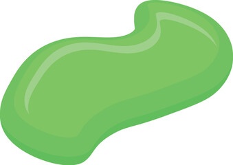 Green slime blob is flowing down, creating an abstract shape