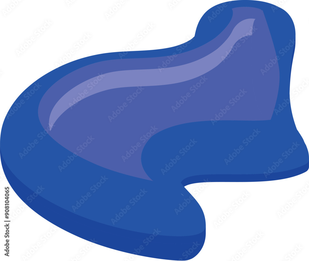 Aufkleber blue blob is flowing and forming abstract shapes on white background