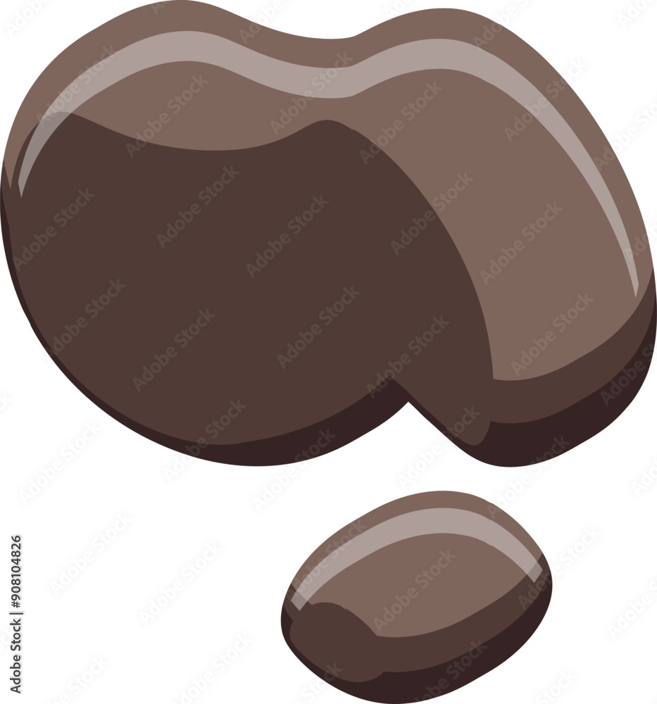 Poster brown liquid is splashing down, creating an abstract shape