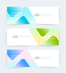 Geometric banner design with Vector presentation template.