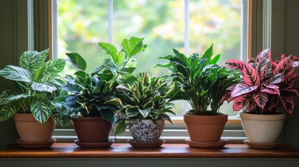 Indoor gardening project with lush houseplants, bringing a touch of nature indoors.