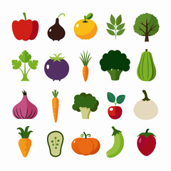 A set of 16 black outline icons of al fruta vector