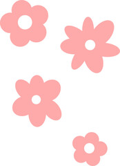 Pink Flowers Vector Graphic