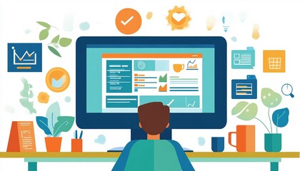 Guided Solution Discovery: Interactive Tutorials and Help Desks, someone using interactive tutorials or a help desk to find solutions