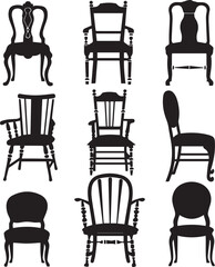 Set of Chairs Silhouette Collection