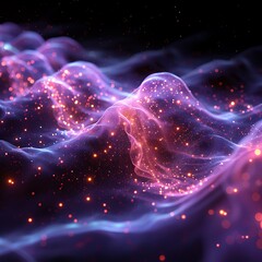 Obraz premium Incredibly beautiful galaxy in outer space. Nebula night starry sky. Multicolor outer space. planets, stars. 3D Rendering 