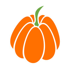 Orange pumpkin flat design