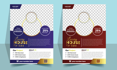 Modern Creative Real state Home rent poster Sale cover page timeline luxury design. 