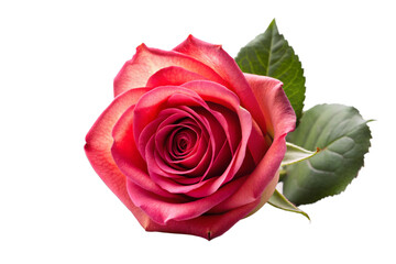 Naklejka premium Rose isolated on white background, full depth of field 
