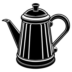 Classic kettle art vector illustration