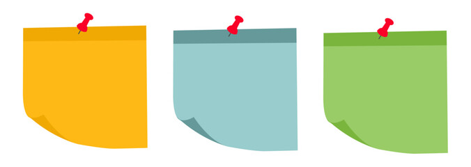 blank paper note with paper clip