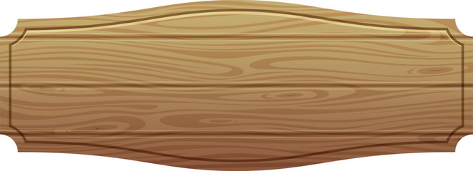 Rural signboard template. Empty wooden plank frame