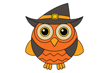 Owl Wearing Glasses Cartoon Vector Illustration - Printable Graphics Design