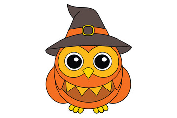 Owl Wearing Glasses Cartoon Vector Illustration - Printable Graphics Design