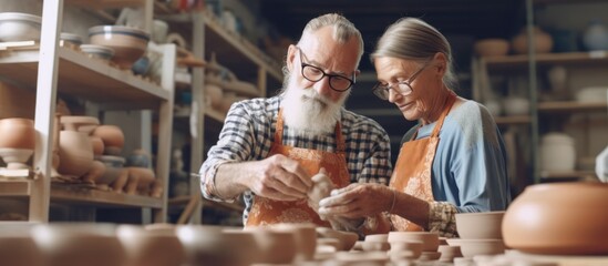 Senior Couple Pottery Workshop
