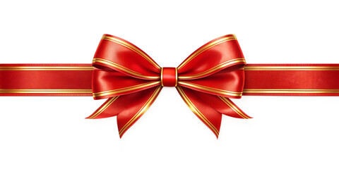 Luxury Red ribbon Gold gift bows Decorative bow, 3d 