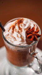 coffee with whipped cream