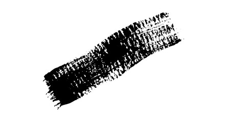 Black ink paint vector brush strokes. Thick dirty distress texture. Grunge rough paint brushes. touch material, dirty splash, handwritten texture simple stripes.