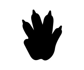 Hamster paw icon. Black vet logo element. Paw print vector symbol, illustration. © Reiu