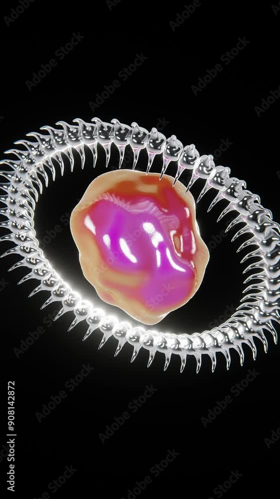 Poster abstract 3d vertical social media story backgrounds chrome metallic liquid bubble sphere blob vibran