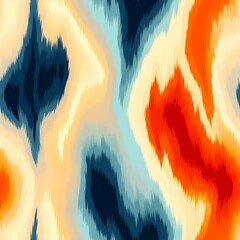 Discover a vibrant vertical geometric ikat pattern, perfect for textiles and decor. This seamless design blends traditional artistry with modern aesthetics for a chic look.