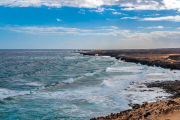 The coast near the village of Arrieta, Lanzarote, Canary Islands