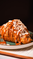 croissant with caramel