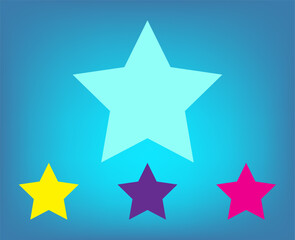 Obraz premium Vector color icons on blue background with gradient