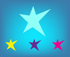 Obraz premium Vector color icons on blue background with gradient
