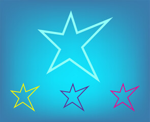 Obraz premium Vector color icons on blue background with gradient