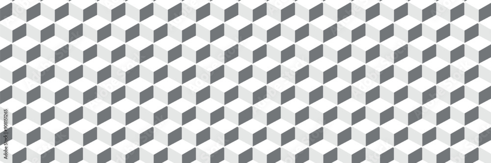 Aufkleber minimal abstract dark black and white background of victor art cube. geometric tiles and blocks crea