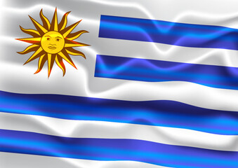 uruguayan flag for national Day or Independence Day of uruguay