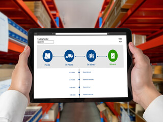 Delivery tracking system for e-commerce and modish online business to timely goods transportation and delivery