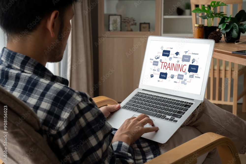 Poster e-learning website with sofware for student to study online on the internet network snugly