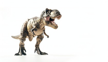 Fototapeta premium Angry Tyrannosaurus on a plain background