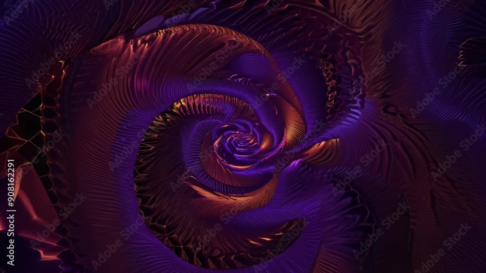 Aufkleber mesmerizing swirling patterns of purple and orange in a digital creation. generative ai