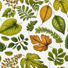 Fototapeta premium autumn leaf, nature, tree, fall, isolated, plant, yellow, season,