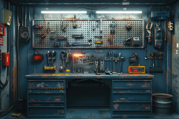 create a mechanic desk workshop surface background