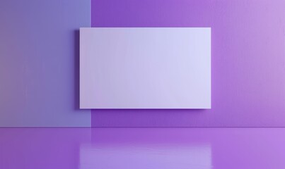 Clean white mocap banner on a purple wall, perfect for bold statements